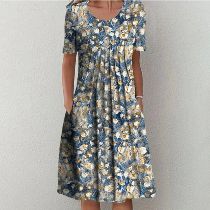 Women's flared floral summer dress - Emma