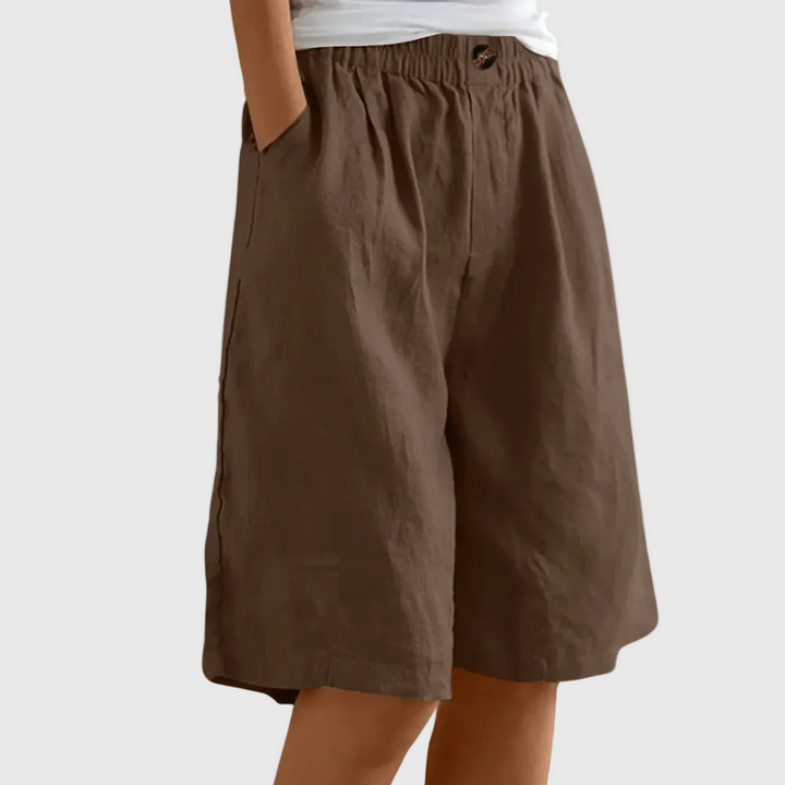 Mode Lumiére™| Marie Elastic Waist Loose Shorts