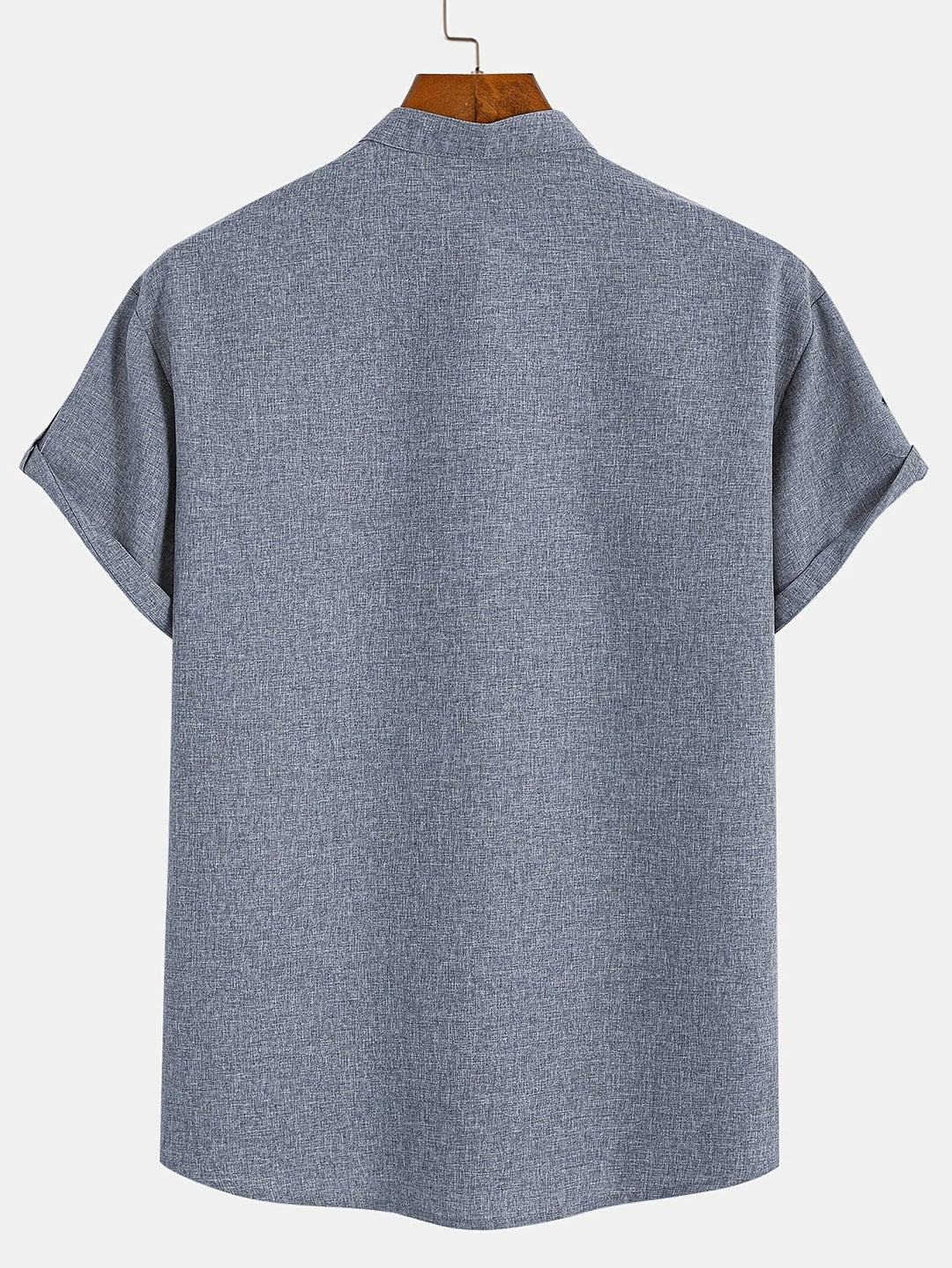 Light Mode | Stylish short-sleeve stand-collar shirt