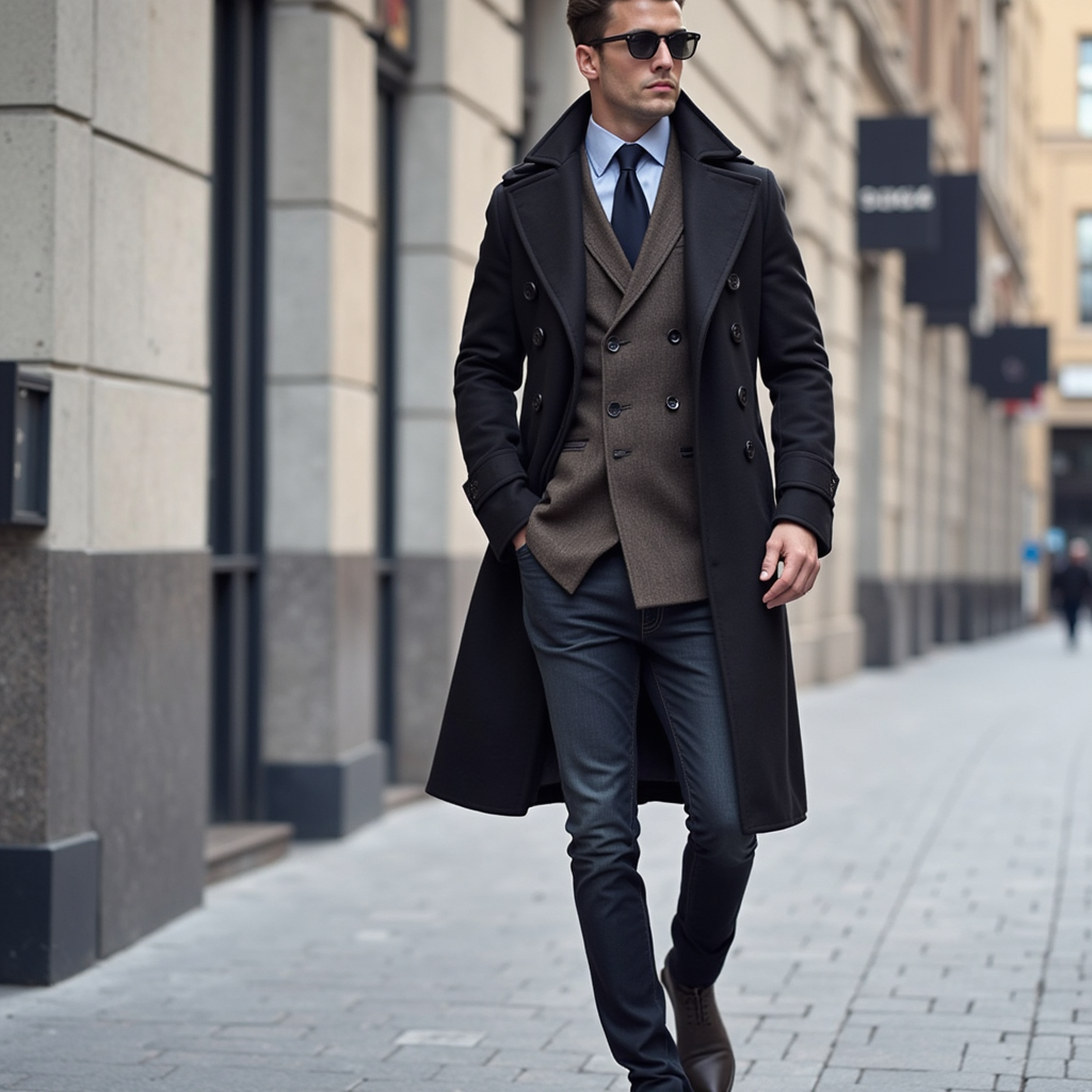 Velinor - Slim-fit Heritage Wool Pea Coat
