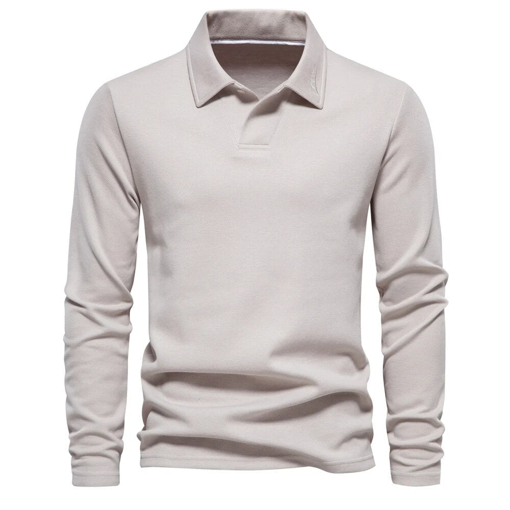 Long-sleeved polo shirt
