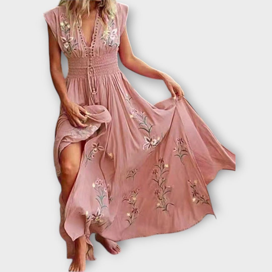 Mode Lumiére™ Felizia – Boho Dress with Enchanting Embroidery