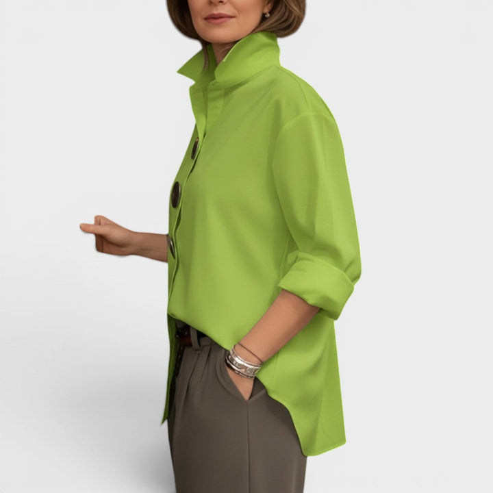 Elodie™ | Chic High-Neck Blouse