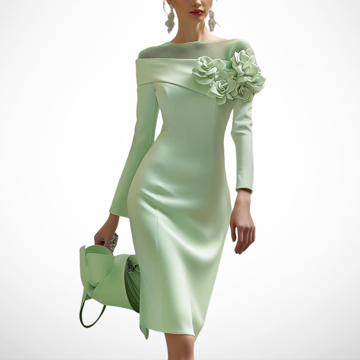 Mode Lumiére™| LUXURY OFF-THE-SHOULDER DRESS