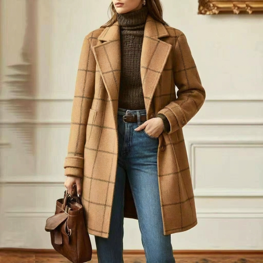 Arvae – Elegant checked coat