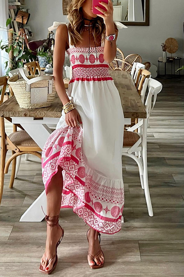 Addison | Square Neck Lace-Up Dress