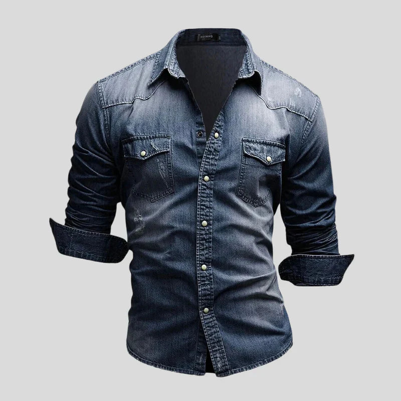 Modern-style denim shirt