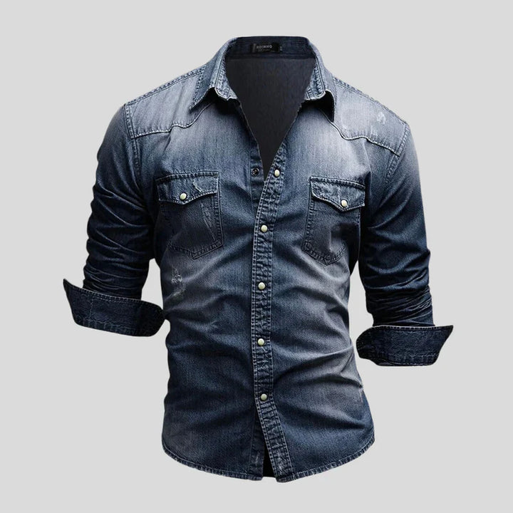 Modern-style denim shirt