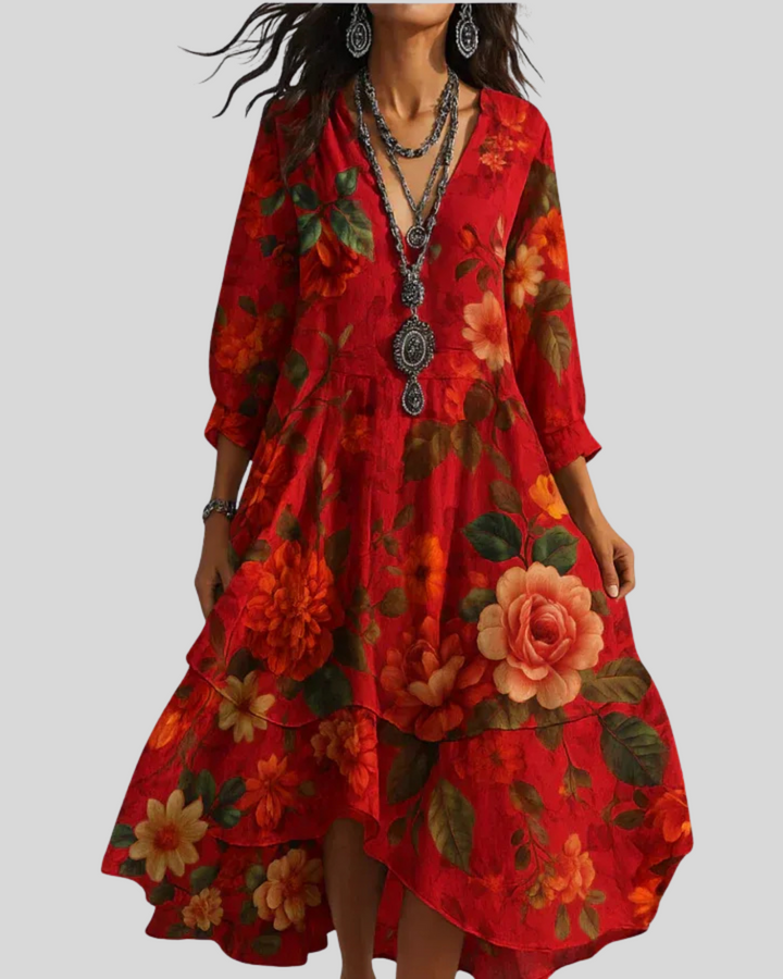Casa | Bohemian Lightweight Floral Maxi Dress