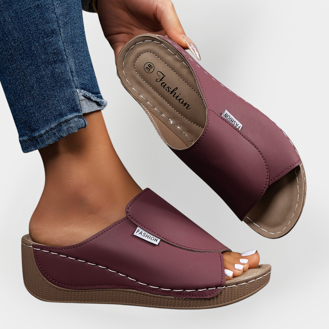 Mode Lumiére™ Orthopedic Leather Sandals