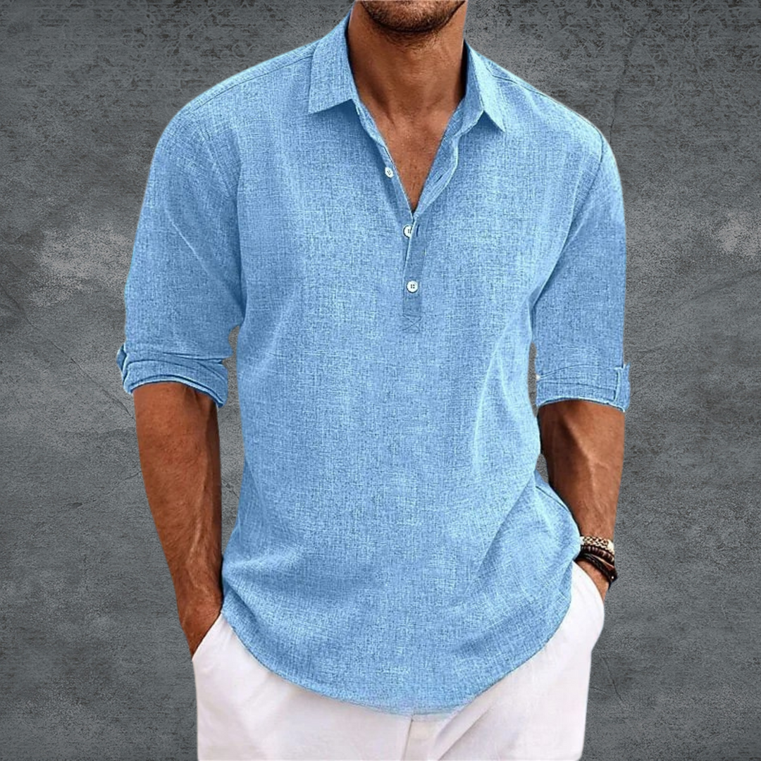 Lumiere Fashion Minimalist Linen Shirt Elegant Summer Style