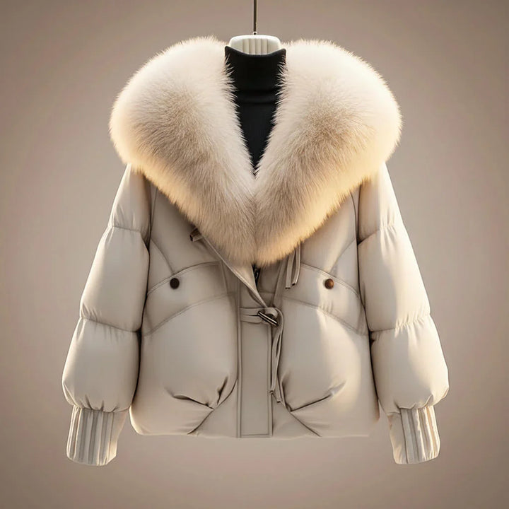 Willow - Padded Coat with Fur Collar