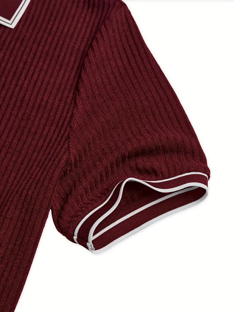 Mode Lumiére™| Elegant short-sleeved polo shirt