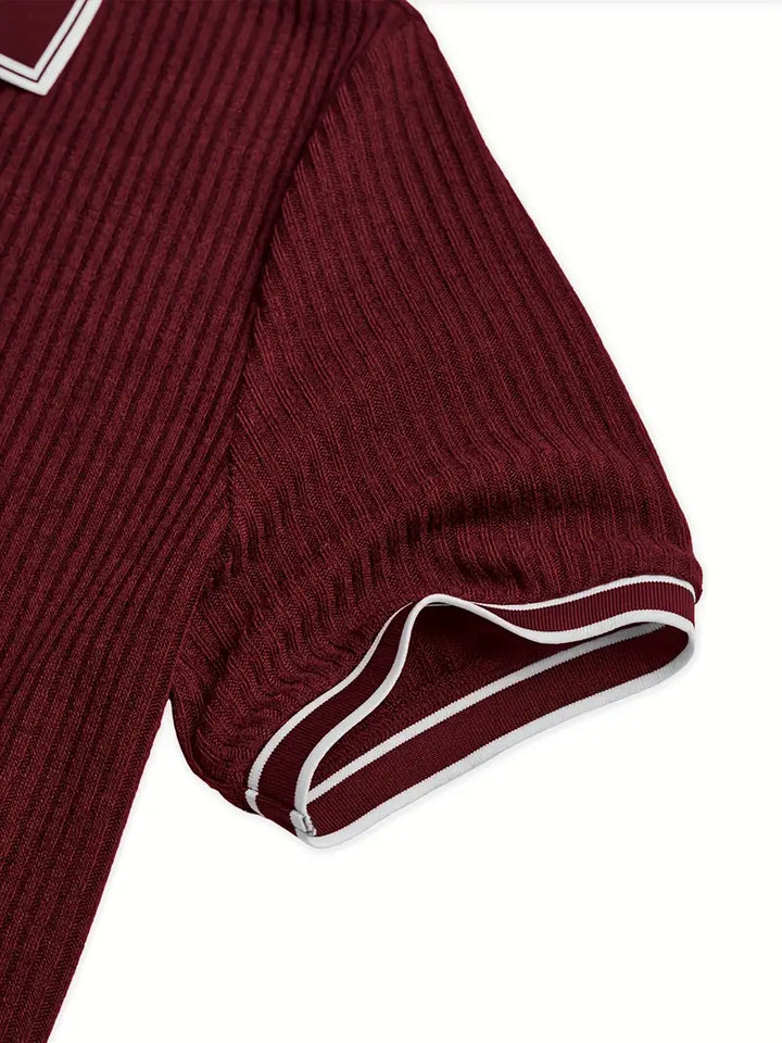 Mode Lumiére™| Elegant short-sleeved polo shirt