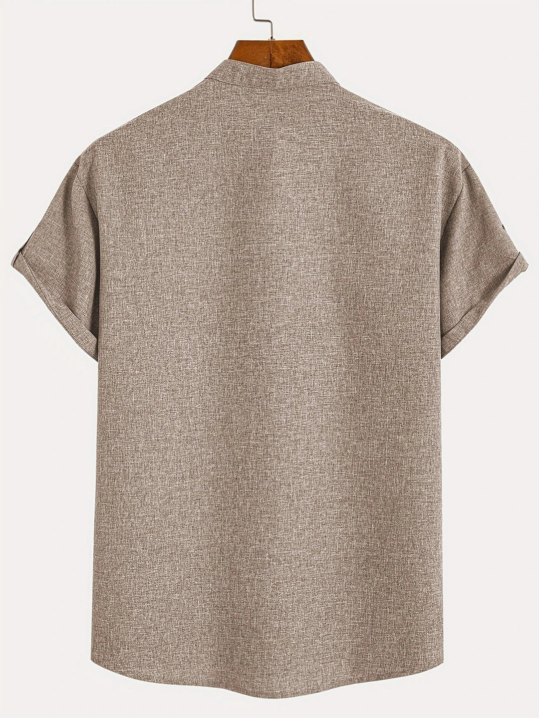 Light Mode | Stylish short-sleeve stand-collar shirt