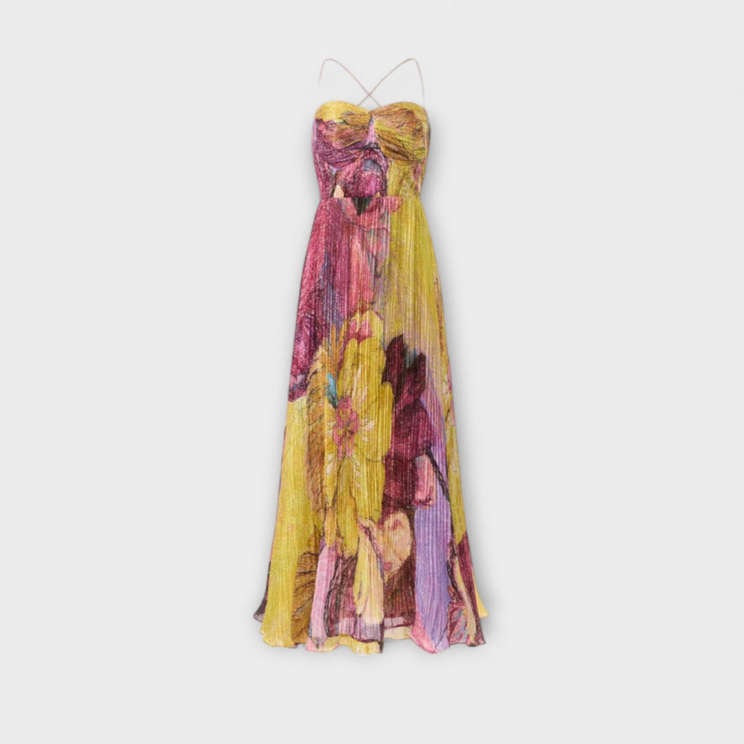 Kiara - Maxi dress with a vibrant Ikat pattern