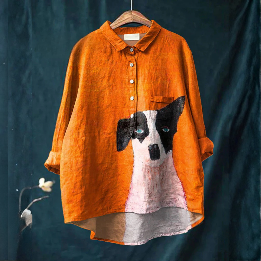 Mode Lumiére™| Gabrielle Patterned Elegant Shirt
