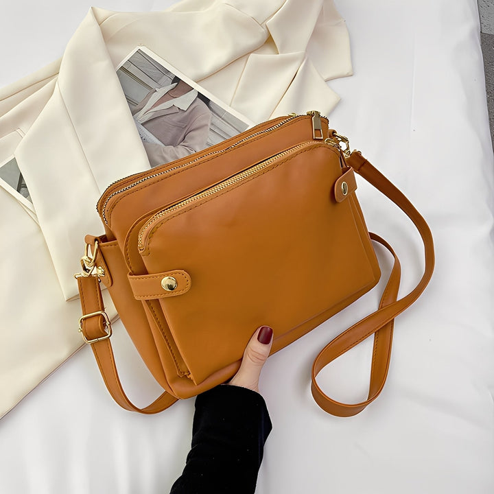 Michaela - Classic Leather Women's Shoulder Bag