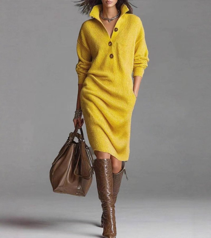 Aveline | Elegant Knit Winter Dress