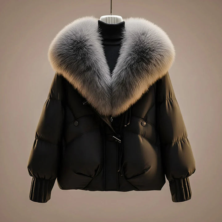 Willow - Padded Coat with Fur Collar
