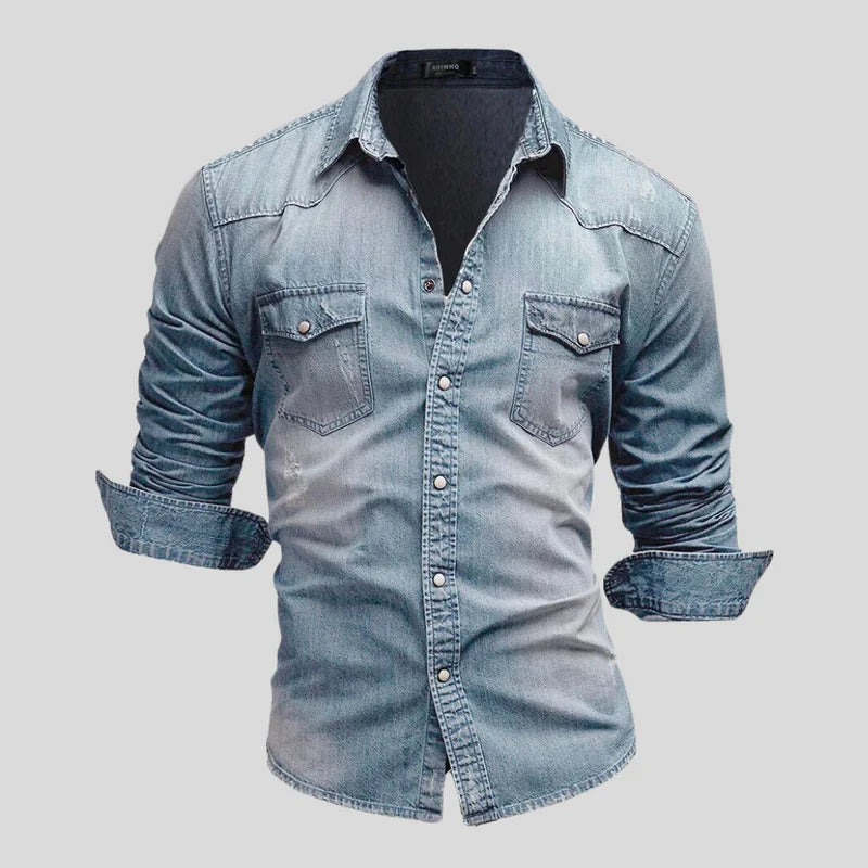 Modern-style denim shirt