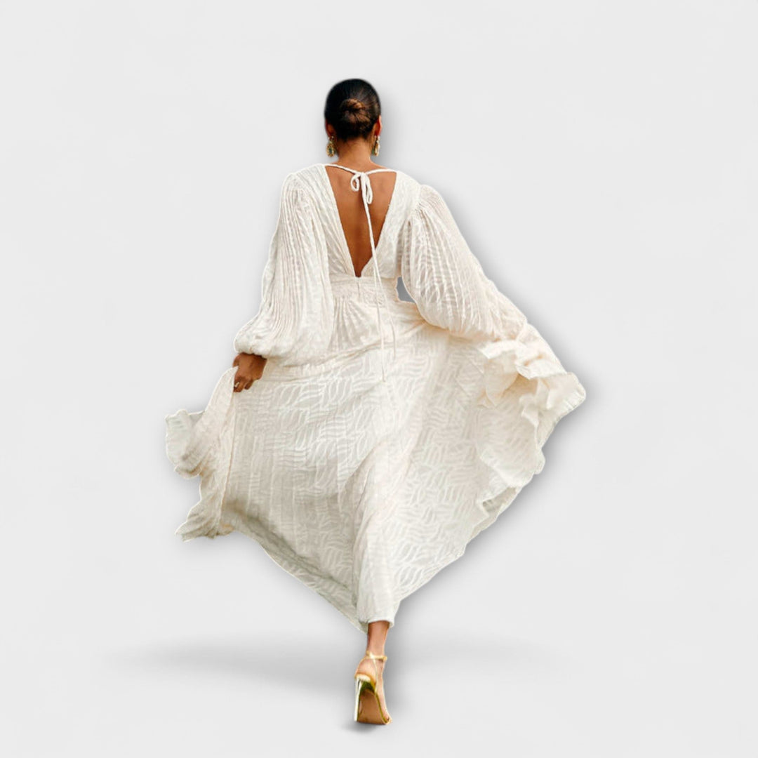 Elsa - Allegory Cream Maxi Dresses