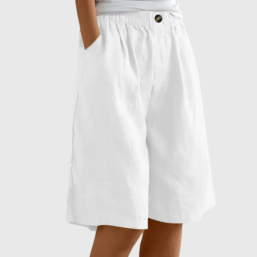 Mode Lumiére™| Marie Elastic Waist Loose Shorts