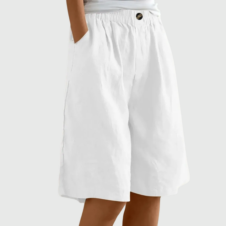 Mode Lumiére™| Marie Elastic Waist Loose Shorts