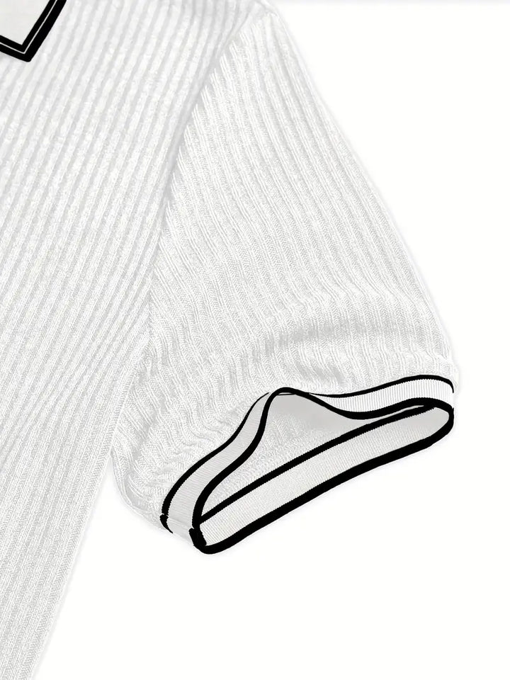 Mode Lumiére™| Elegant short-sleeved polo shirt