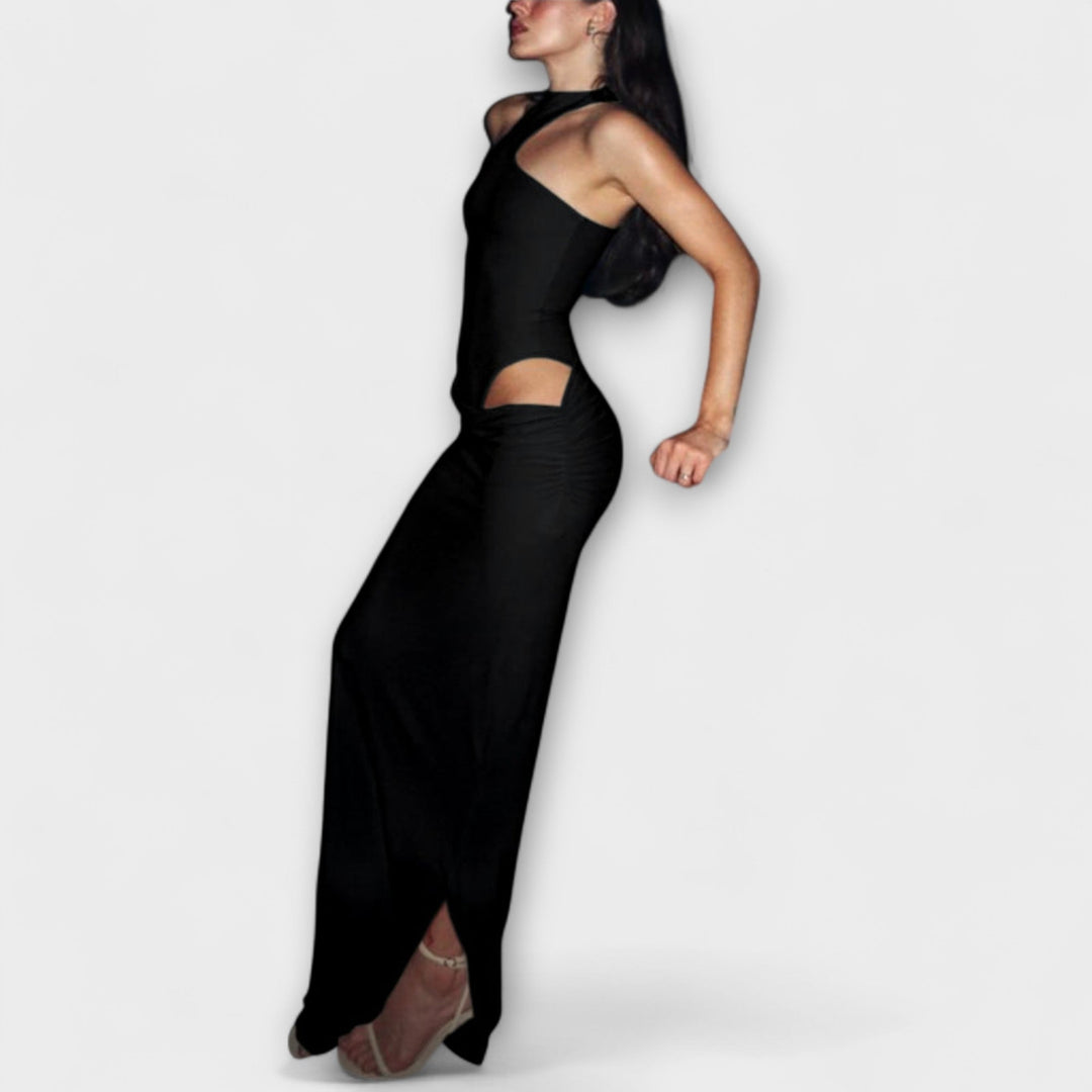 Mode Lumiére™ Minna - Sleeveless dresses with a scoop neck