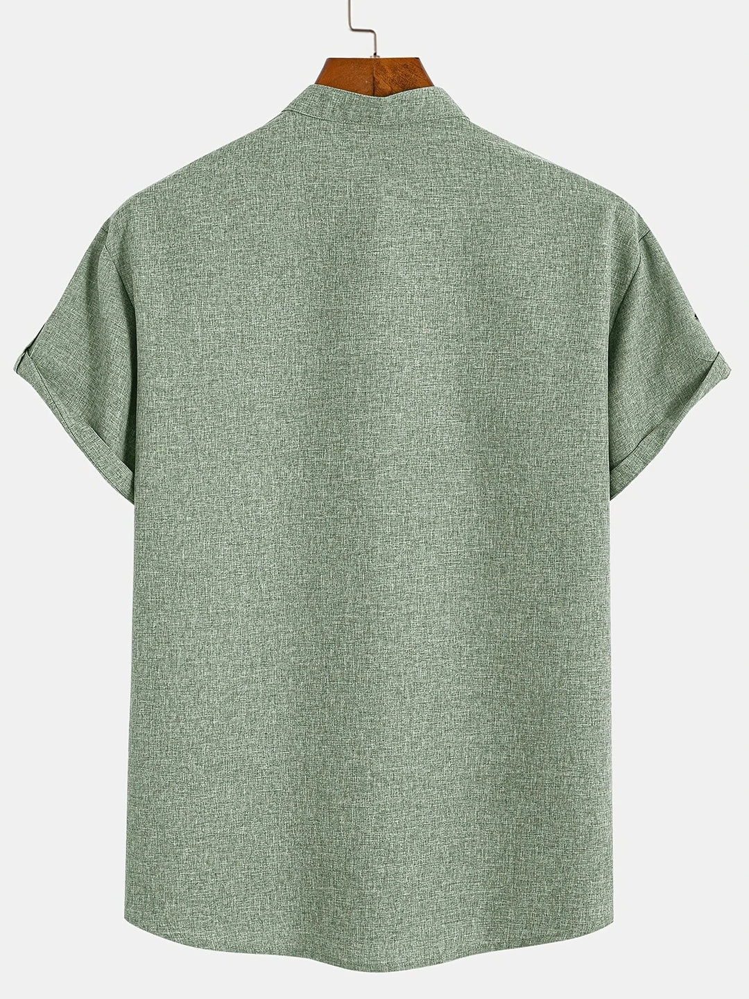 Light Mode | Stylish short-sleeve stand-collar shirt