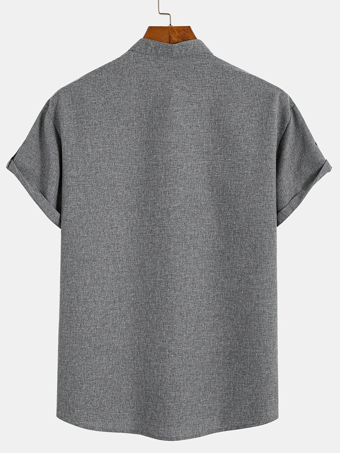 Light Mode | Stylish short-sleeve stand-collar shirt