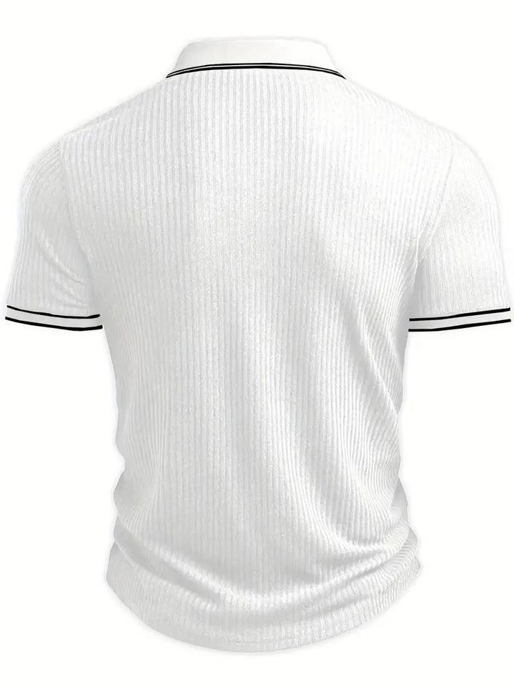 Mode Lumiére™| Elegant short-sleeved polo shirt
