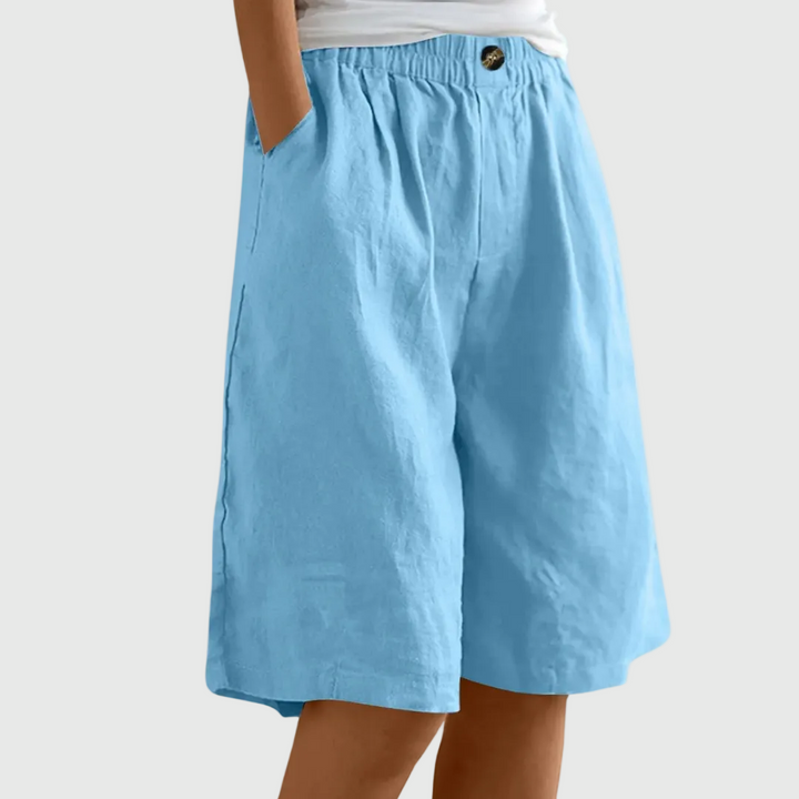 Mode Lumiére™| Marie Elastic Waist Loose Shorts