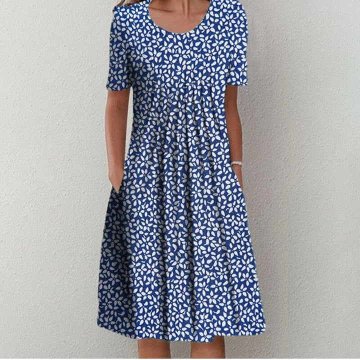 Women's flared floral summer dress - Emma