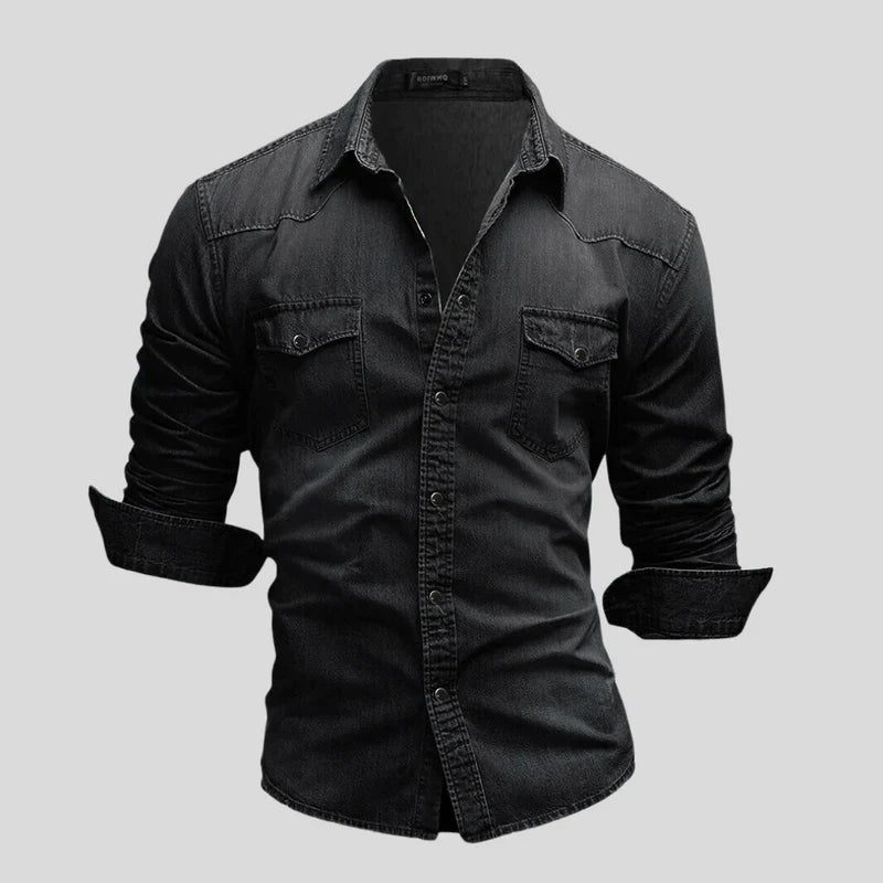 Modern-style denim shirt