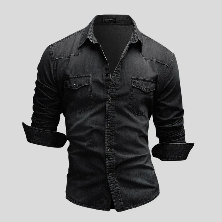 Modern-style denim shirt