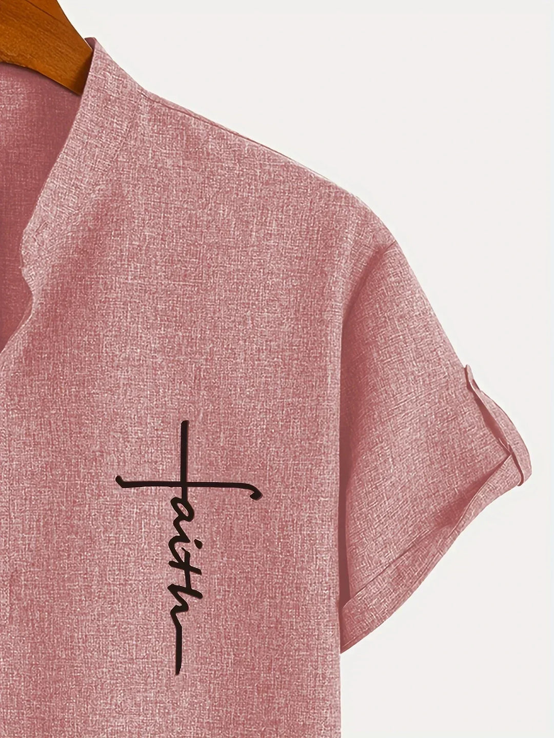 Light Mode | Stylish short-sleeve stand-collar shirt