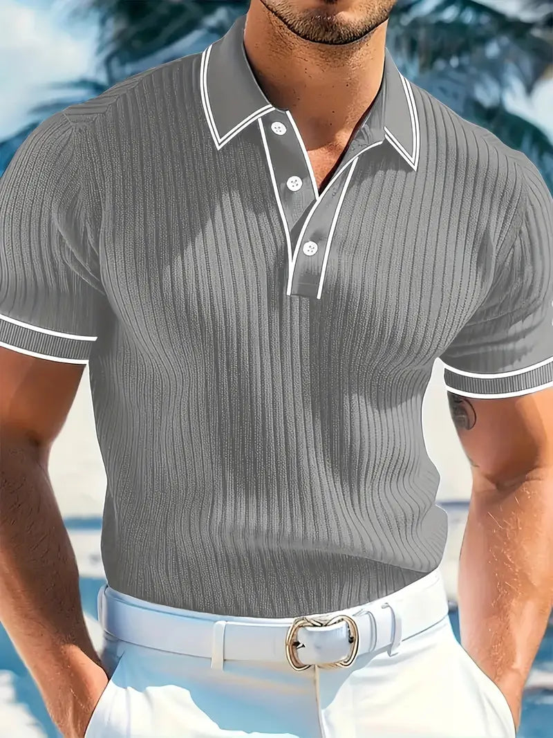 Mode Lumiére™| Elegant short-sleeved polo shirt
