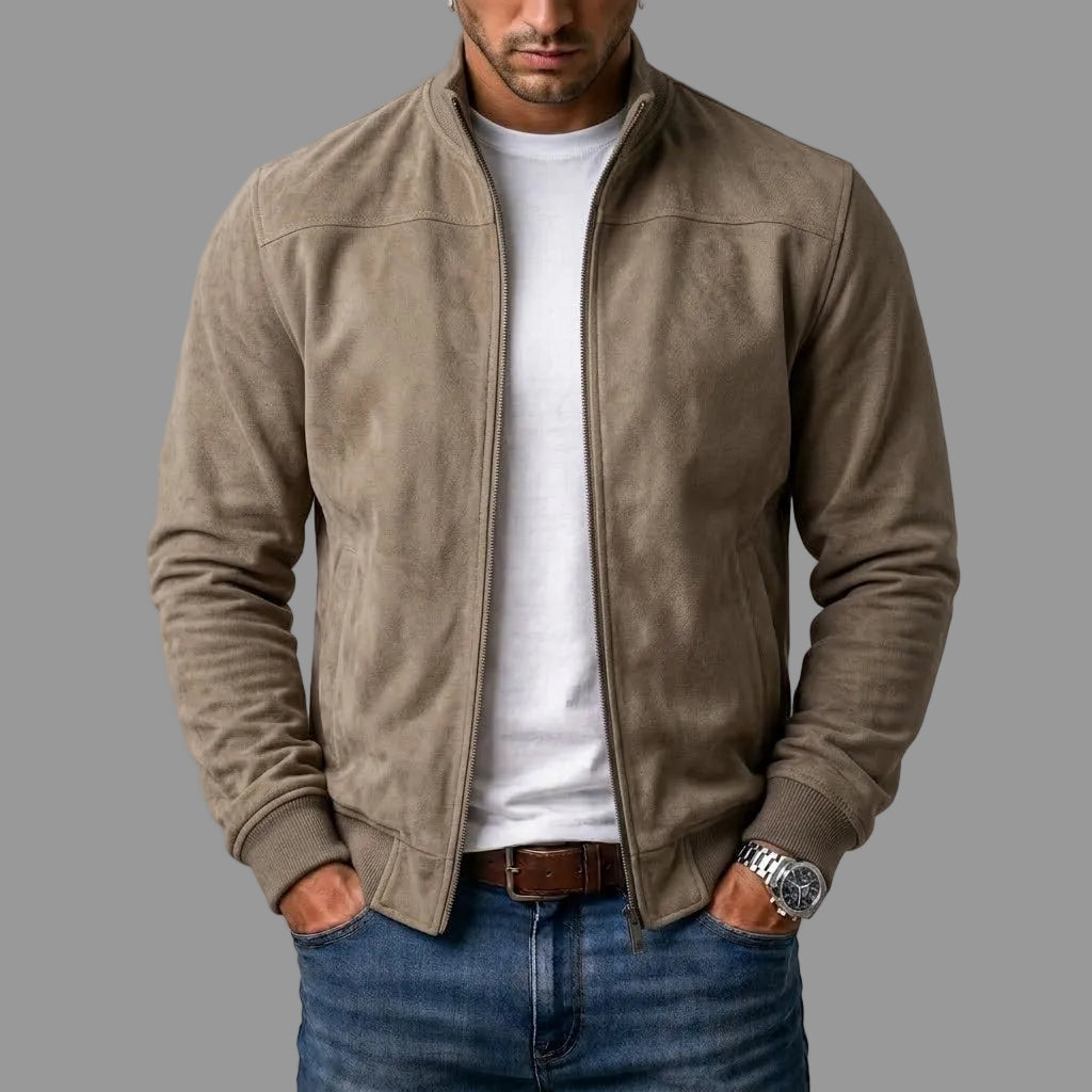 Elian | Suede Bomber Jacket