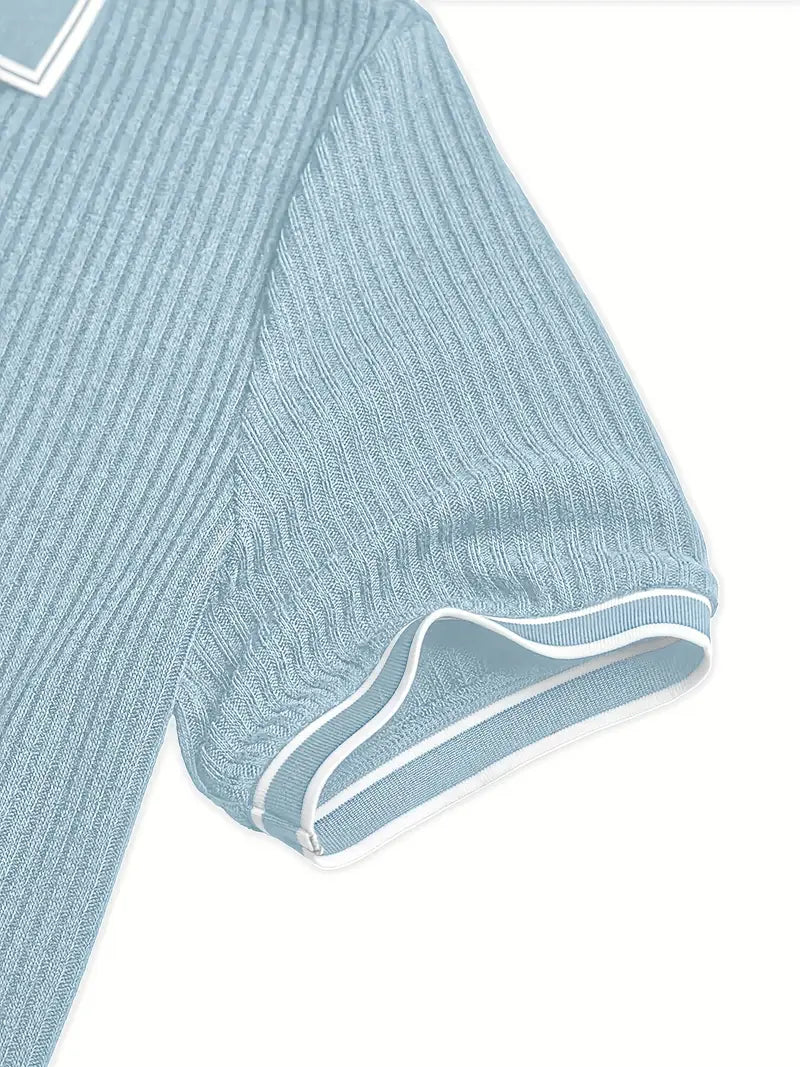 Mode Lumiére™| Elegant short-sleeved polo shirt