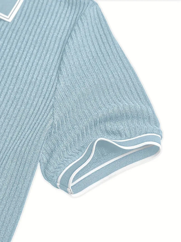 Mode Lumiére™| Elegant short-sleeved polo shirt