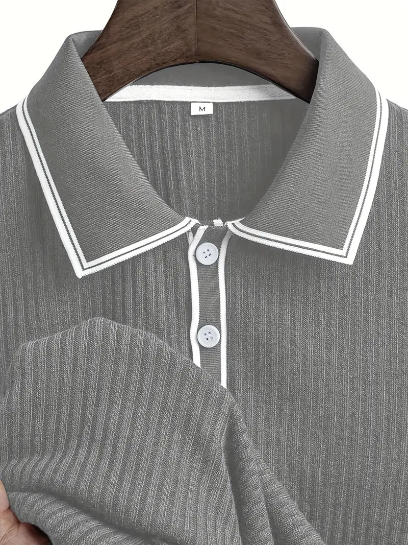 Mode Lumiére™| Elegant short-sleeved polo shirt