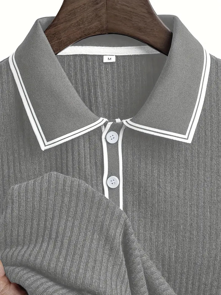 Mode Lumiére™| Elegant short-sleeved polo shirt