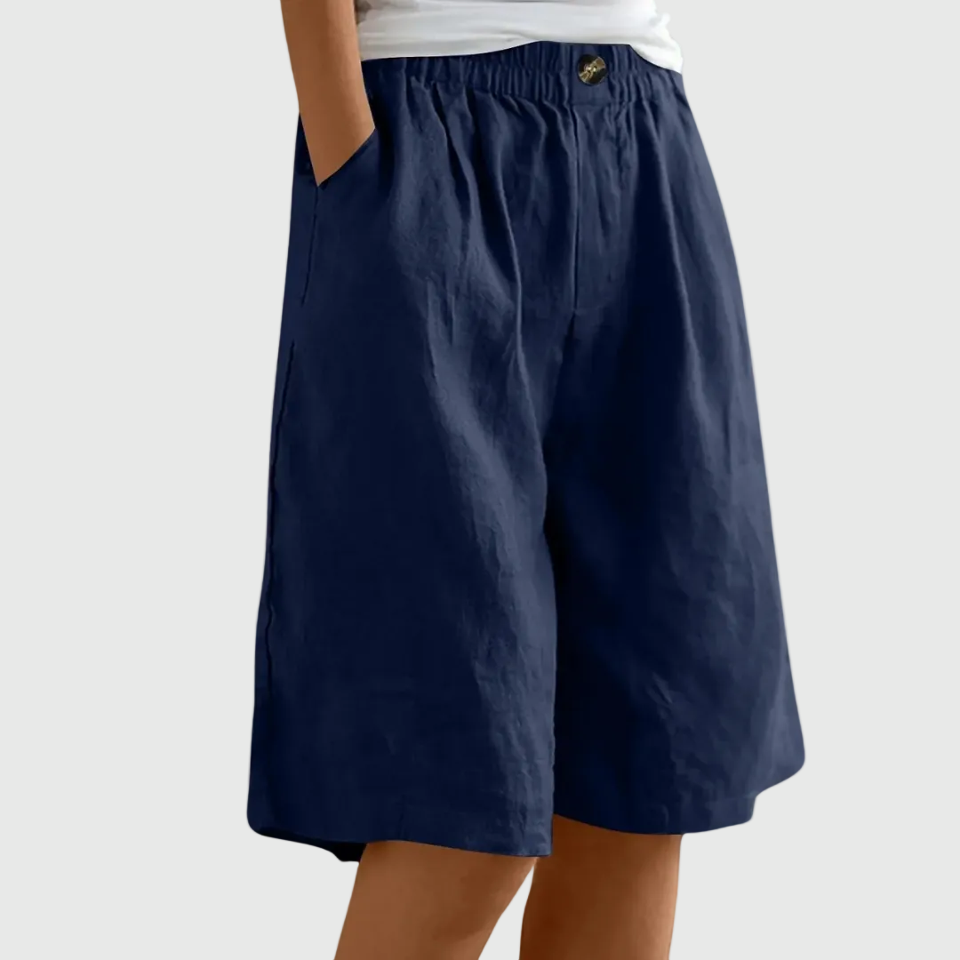 Mode Lumiére™| Marie Elastic Waist Loose Shorts