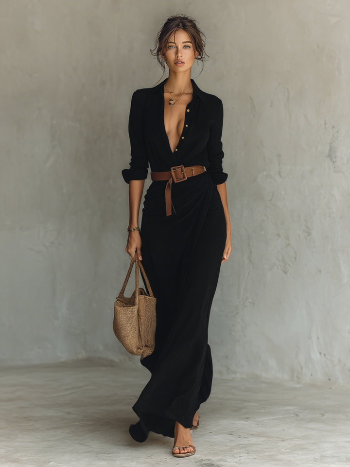Velinor - long elegant with belt