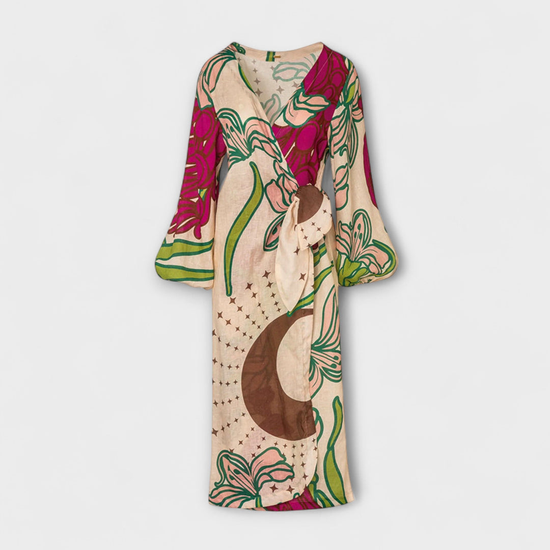 Tracey - Tie-front maxi dress