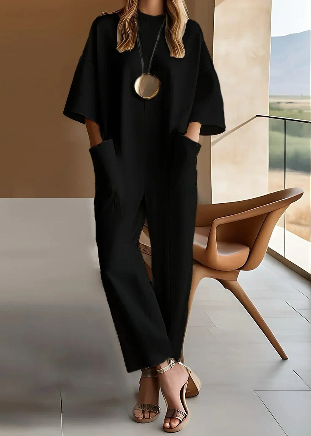 Emmy™ | Elegant Short-Sleeved Jumpsuit