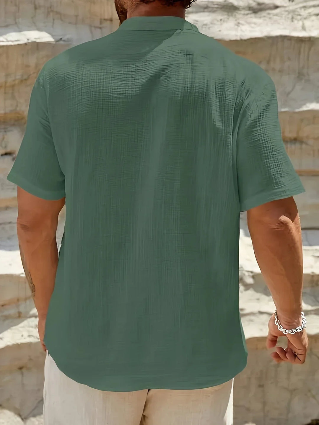 Lightweight Fashion | Elegant Stand-Up Collar Summer Shirt