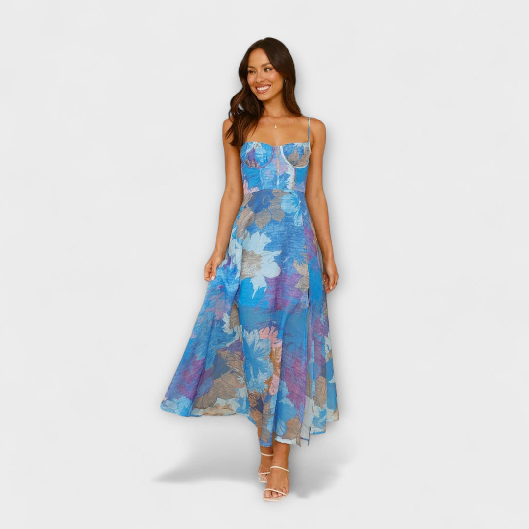 Audrey - Women's Floral Print Dress - Stylish and Attractive